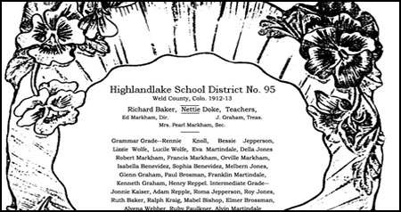 Highlandlake School district #95, class rooster.