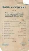 Concert Program, date unknown. Probably before 1917.